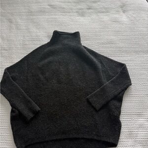 LOFT Charcoal Turtleneck Sweater